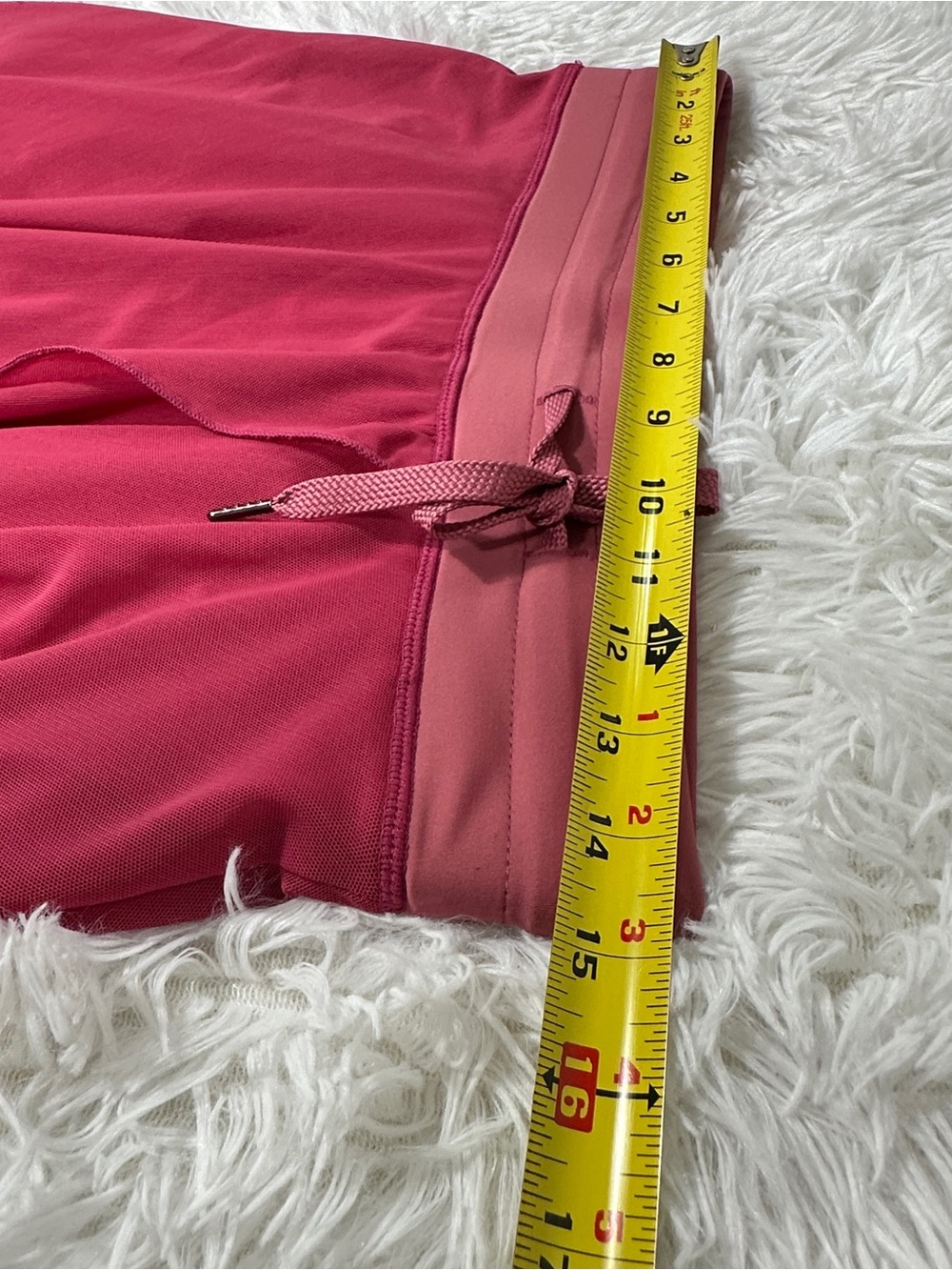 Halara High Waisted Drawstring Contrast Mesh 2-in-1 Pocket Flowy Midi Flare Sz M - Picture 9 of 10